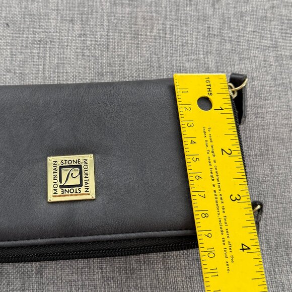 New! Stone Mountain faux leather Wallet Double Zipper 7.25" X 3.5"X 1.75" - Picture 5 of 14